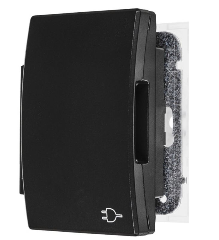 Gniazdo podwójne E P Elektro-Plast Vestra IP44 czarne