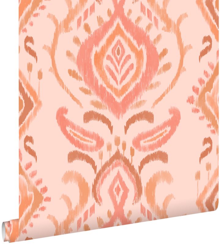 Tapeta ESTAhome ozdoby różowymIpomarańczowym 50 x 900 cm - 1 rol.