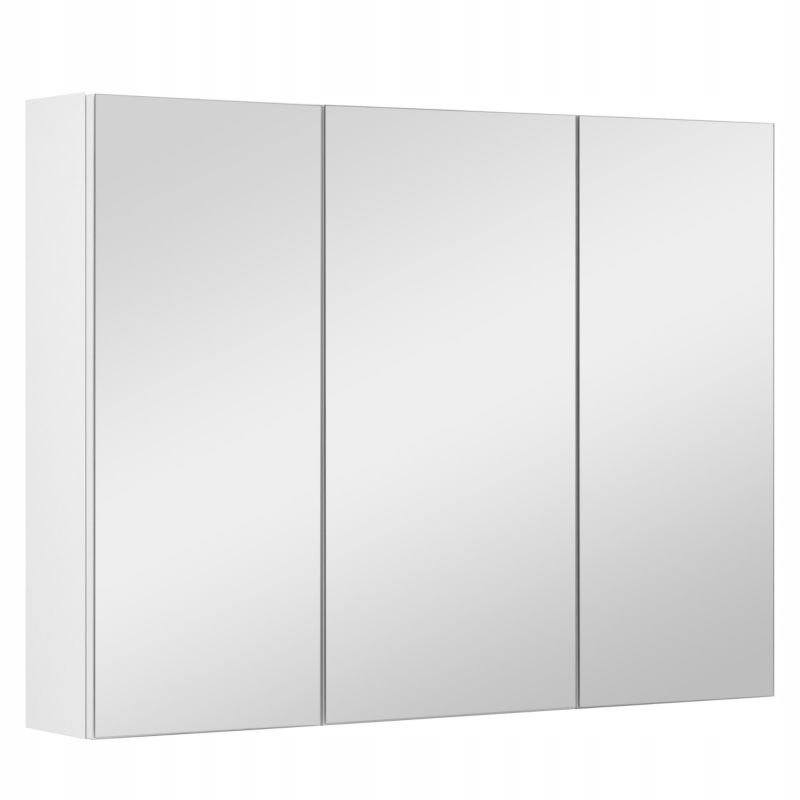 Szafka łazienkowa z lustrem MyFurni, 80 cm, biała połysk, wisząca, lustrzana, 1 szt.