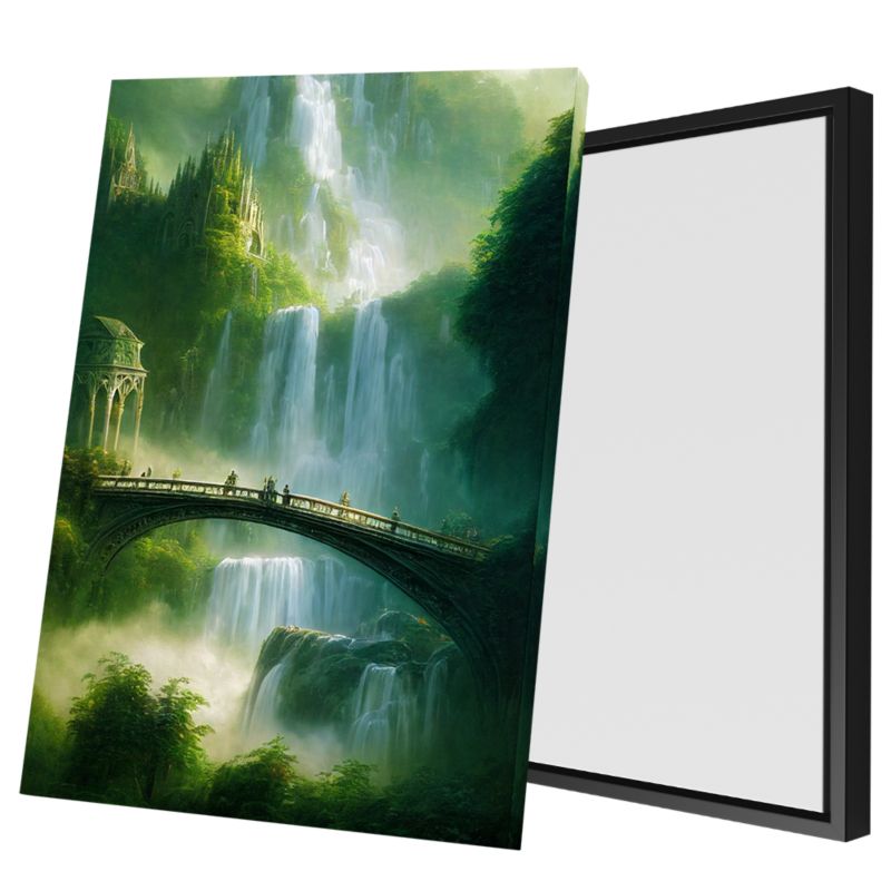 Obraz podświetlany LED'S Design Drużyna Pierścienia ramka czarna CANVAS SLIM 60x90 cm 1 szt.