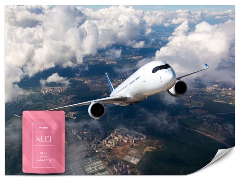 Fototapeta Muralo Samolot Wzbijający Się W Powietrze Do Sypialni 150x105 cm 1szt.