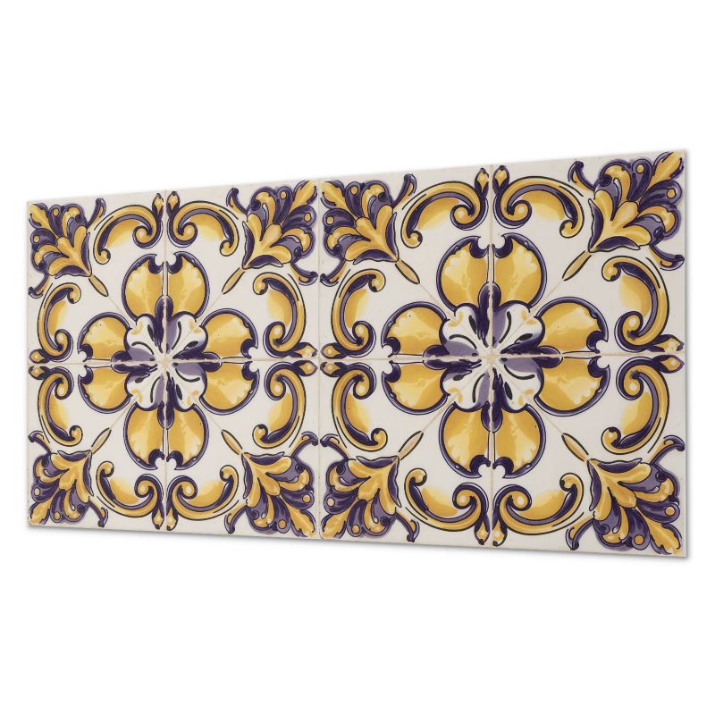 Płytki Winylowe ArtPrintCave 40x20 cm Wzór z kwiatowymi motywami 10 szt.