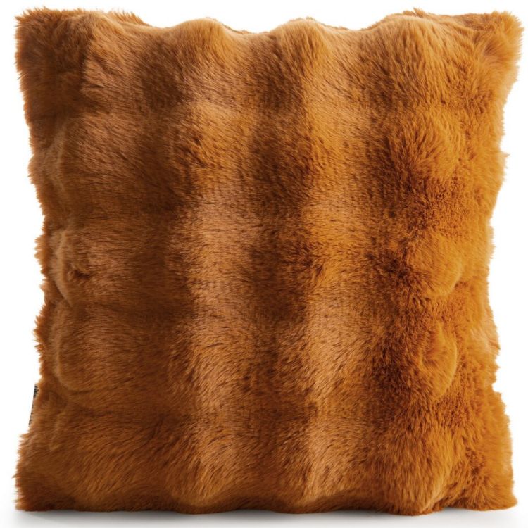 Poszewka Futrzana Lily Eurofirany Miodowa 45X45 Cm Dekoracyjna Na Poduszkę 1 Szt.