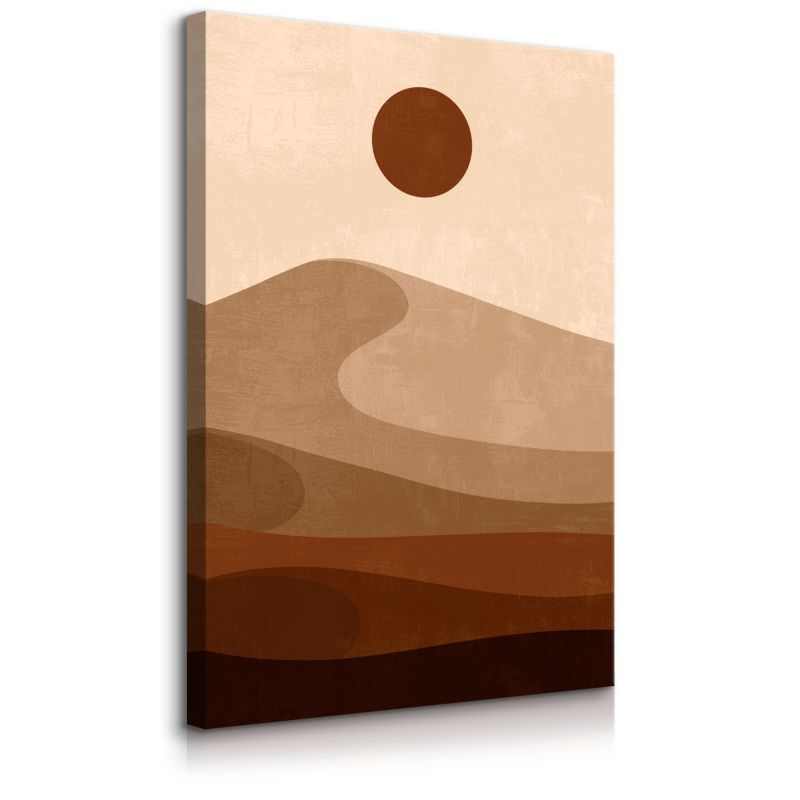 Obraz Muralo Do Sypialni Pustynia Krajobraz Abstrakcja Zachód Słońca Boho 80x120 cm 1 szt.