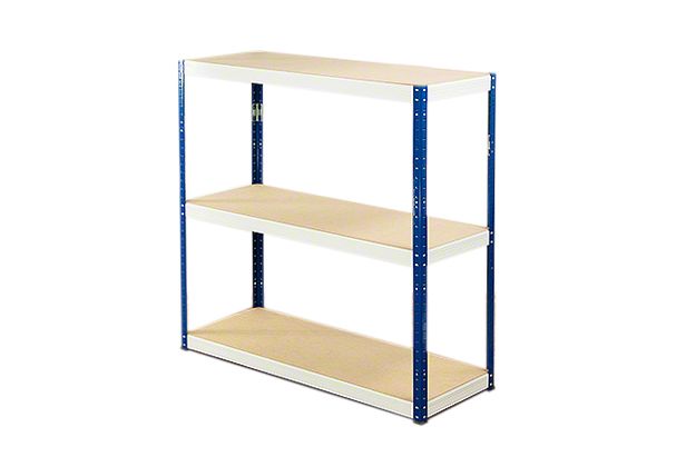 Regał magazynowy garażowy metalowy MODO24 niebiesko-biały helios 106x150x50cm 3 półki po 175 kg 1 szt.