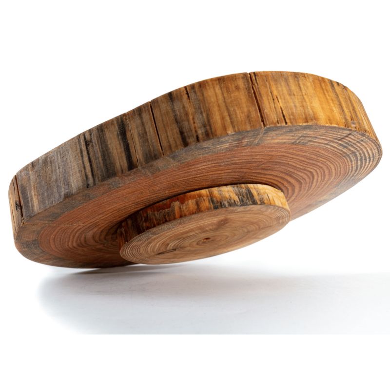 Drewniana taca obrotowa MODO24 modrzew plaster 30-35 cm 1 szt.