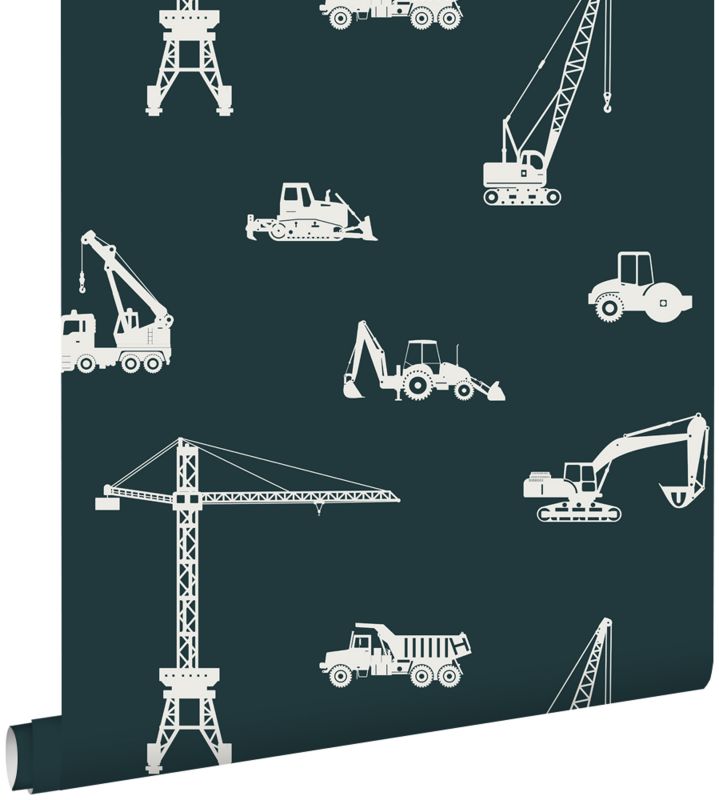 Tapeta ESTAhome pojazdy ciemnoniebieskimIbiałym 53 cm x 10.05 m - 1 rol.