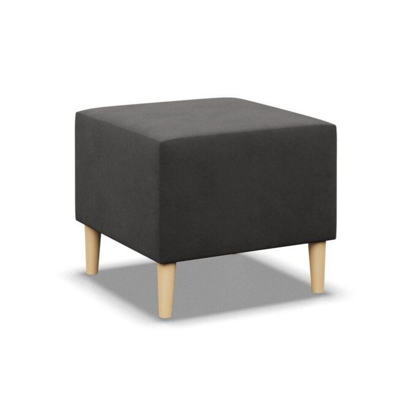 Pufa TYLETEGOTU podnóżek MILO mikrofaza szara 1 szt