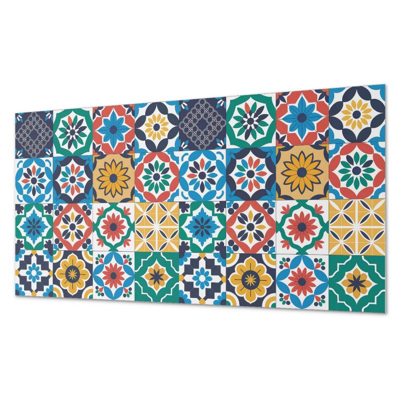 Okładzina Ścienna Z Grafiką PCV ArtPrintCave 100x50 cm Wzory mozaikowe w układzie 1 szt.