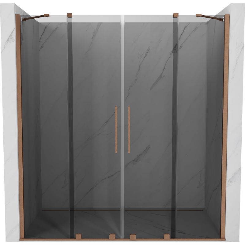 Drzwi prysznicowe rozsuwane Mexen Velar grafit miedź szczotkowana 170x200 cm 1 szt.