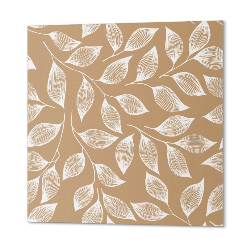 Komplet Kafelków Samoprzylepnych ArtPrintCave 50x50 cm Liście na tle tekstury 4 szt.