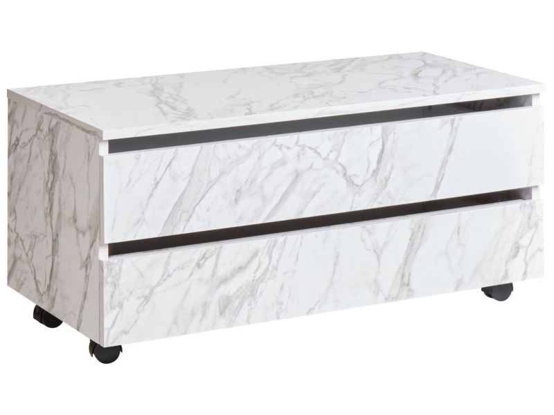 Szafka łazienkowa Teresina 80 cm Biały marmur 1 szt.