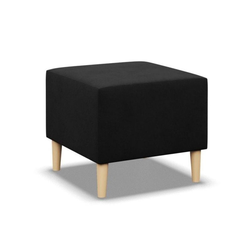 Pufa TYLETEGOTU podnóżek MILO mikrofaza czarna 1 szt