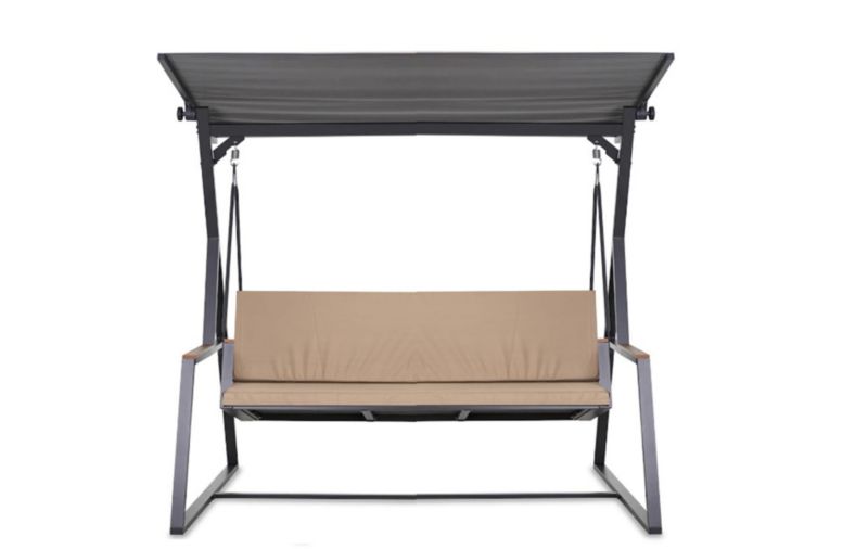 Poduszka ogrodowa na huśtawkę 3-osobową, Setgarden, 180x50x50cm, beżowa poduszka ogrdowa na ławkę zdejmowany pokrowiec, 1szt