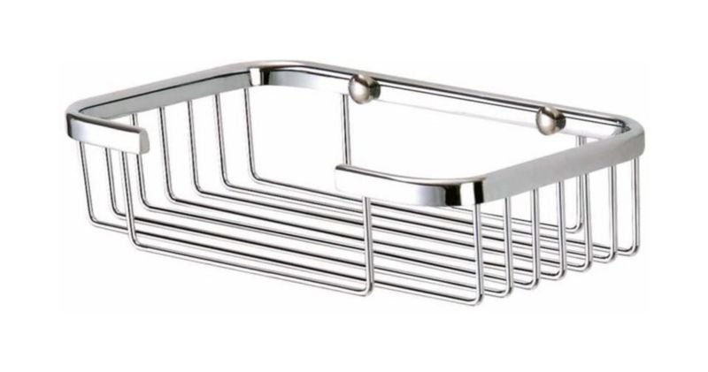 Koszyk łazienkowy Stella chromowany, montaż ścienny, odporny na korozję 21x12x5 cm 1 szt.