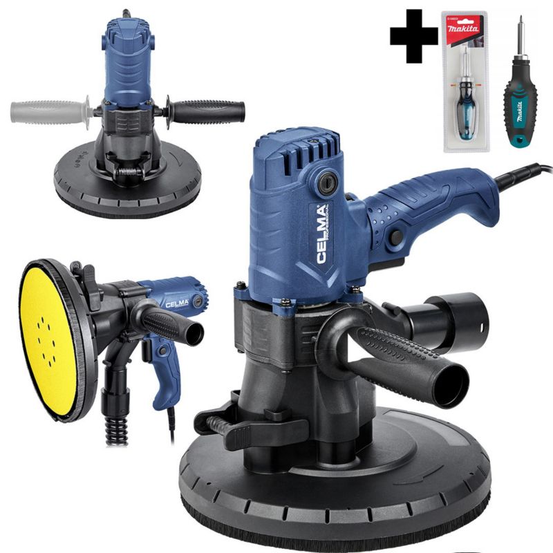 Zestaw Szlifierka do gipsu CELMA Professional PRBs 225GEO 850W 225mm + wkrętak MAKITA 1 szt.