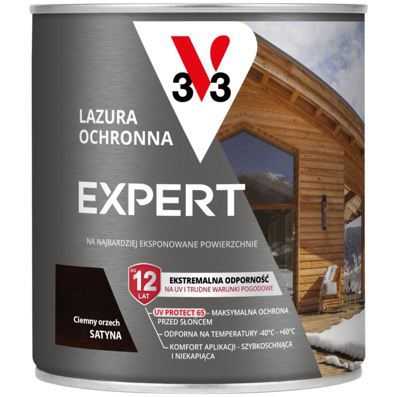 Lazura ochronna V33 Expert ciemny orzech 0,75 l