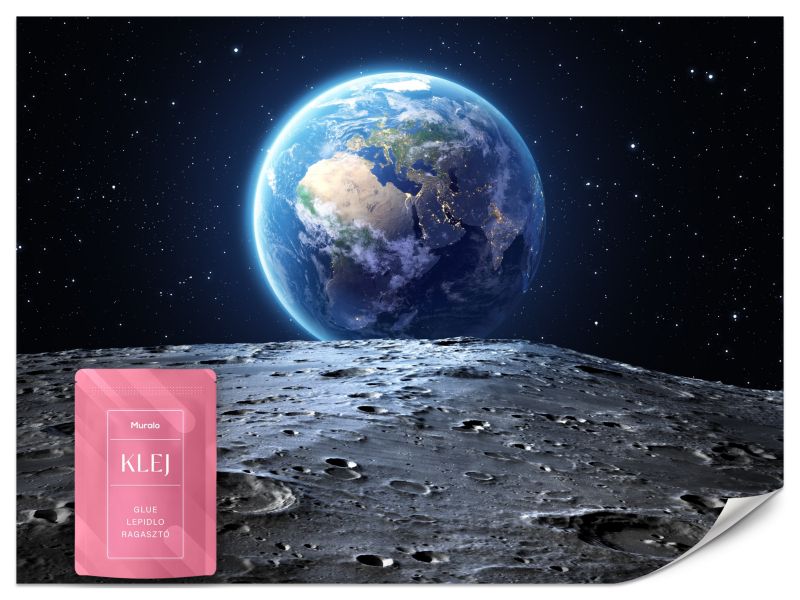 Fototapeta Muralo Widok Z Księżyca Na Ziemię Do Pokoju Młodzieżowego 400x280 cm 1szt.