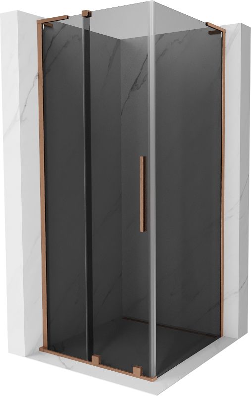 Kabina prysznicowa Mexen Velar L rozsuwana 100 x 100 cm grafit miedź szczotkowana 1 szt.