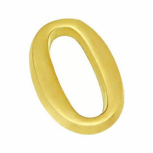 Cyfra 0 samoprzylepna 50 mm złota