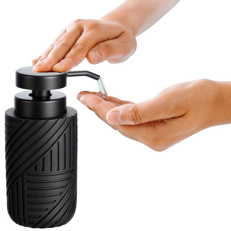 Dozownik na mydło Rodeno czarny wzór 3D 1 szt.