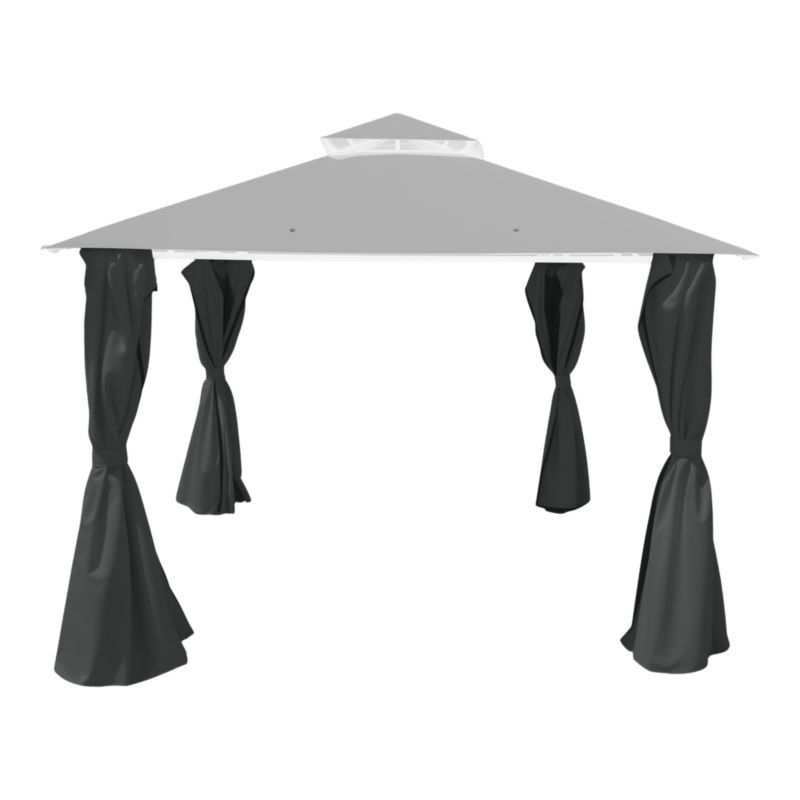 Ścianki do pawilonu GoodHome Thar 3 x 3M antracyt