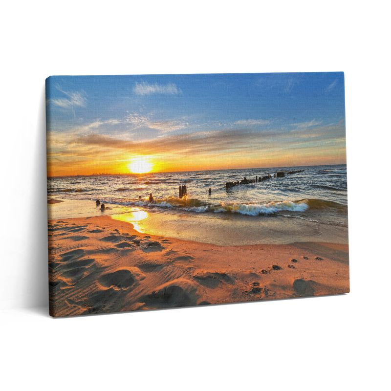 Obraz na płótnie Wallfluent 80x60 cm Wschód słońca nad morzem 1 szt.