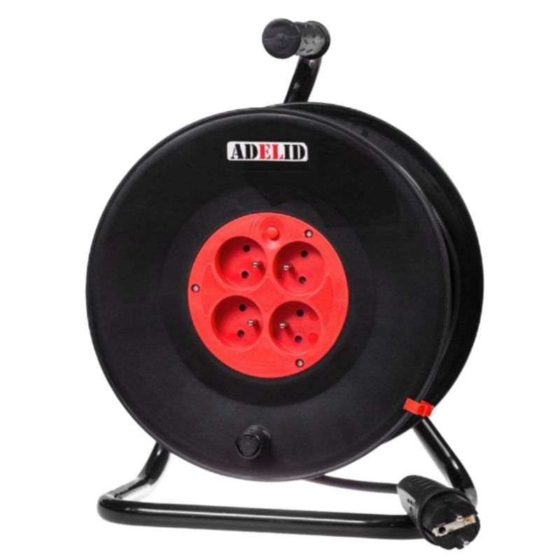 Przedłużacz bębnowy Adelid 50 m 4 Gniazda 1 szt.