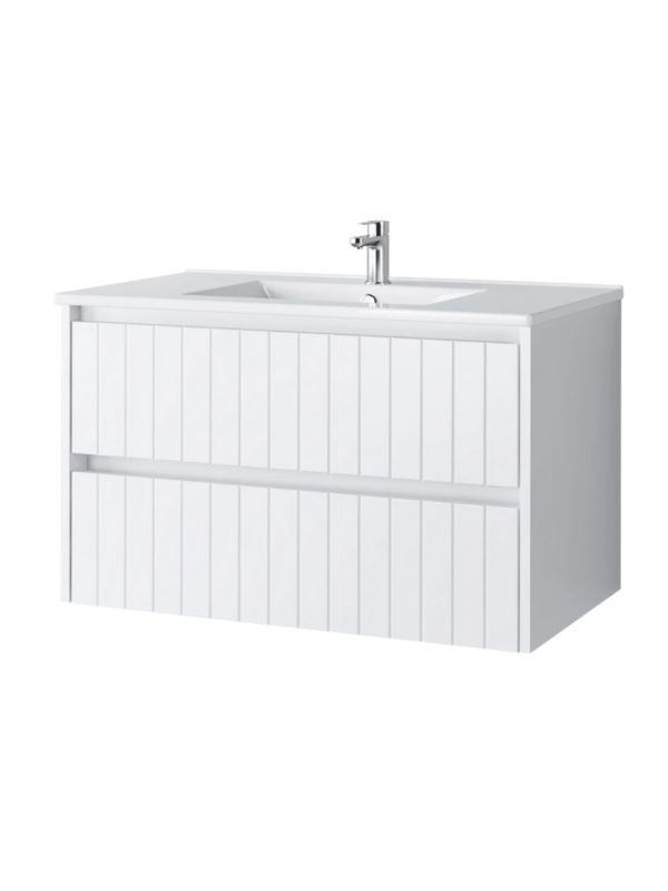 Zestaw szafka łazienkowa z umywalką ceramiczną Uptrend MELITO 80 Ideal Biały Mat 1 kpl.