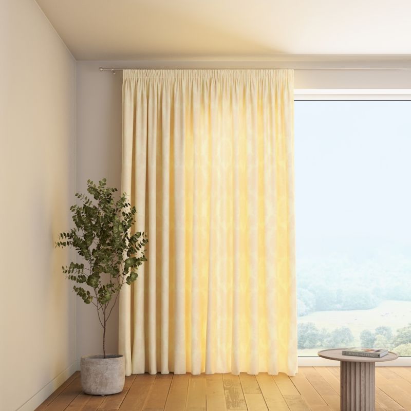 Zasłona na taśmie marszczącej 1 szt. 130 x 245 cm Dekoria liście akantu na tle ecru 1 szt.