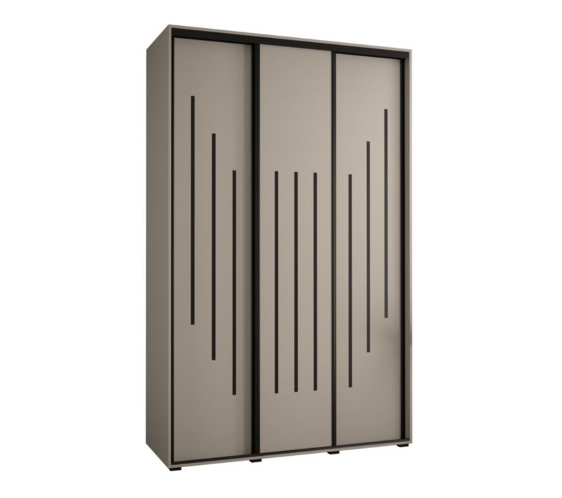 Szafa przesuwna Abiks 60 wysoka Dakota 8 160 kaszmir+kaszmir+czarn 1 szt