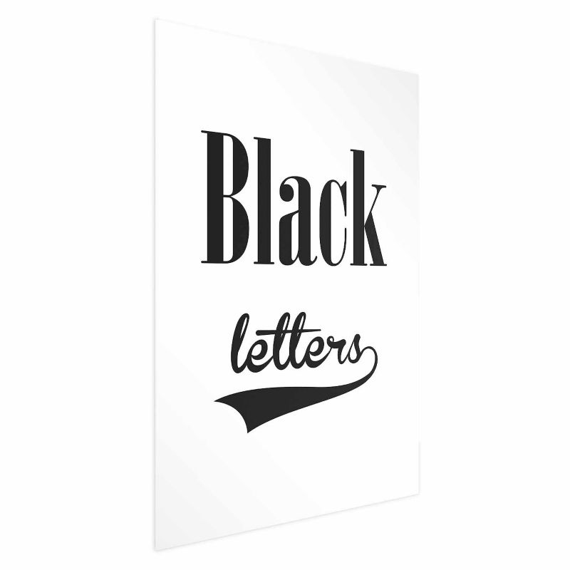 Plakat Artgeist Black letters 40x60 cm bez ramy 1 szt