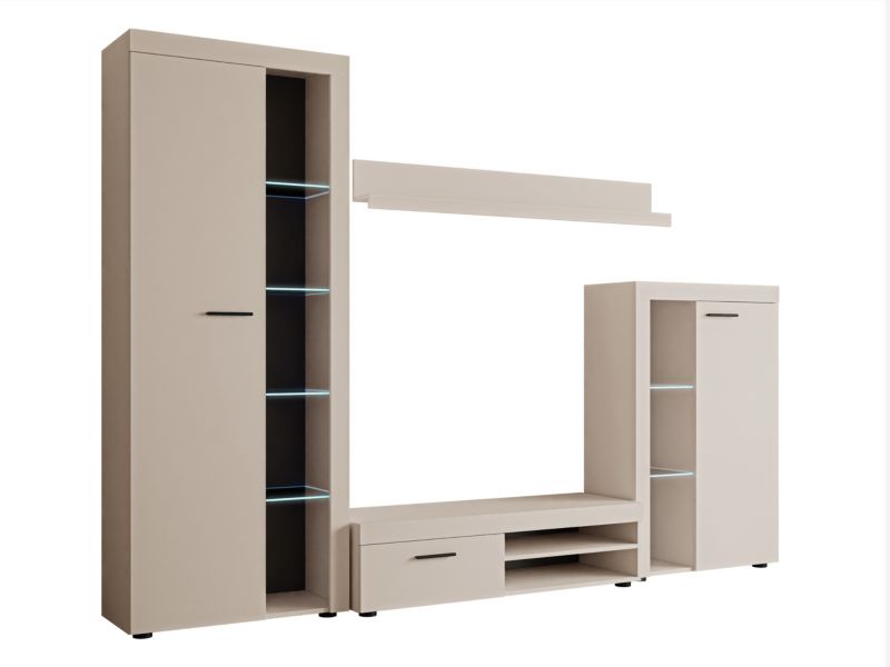 Meblościanka MIRJAN 24 Rumba z oświetleniem LED beż piaskowy 1 szt.