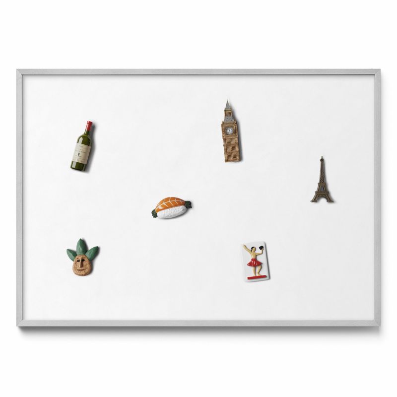 Tablica magnetyczna na ścianę Tulup 100x70 cm Kolor biały w srebrnej ramie 1 szt.