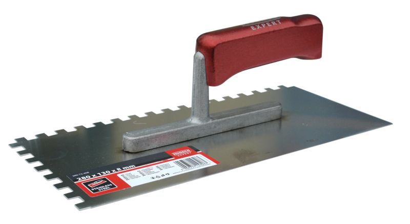 Paca nierdzewna ząb Modeco Expert 280x130x8 mm uchwyt drewno - etykieta - 1 szt.