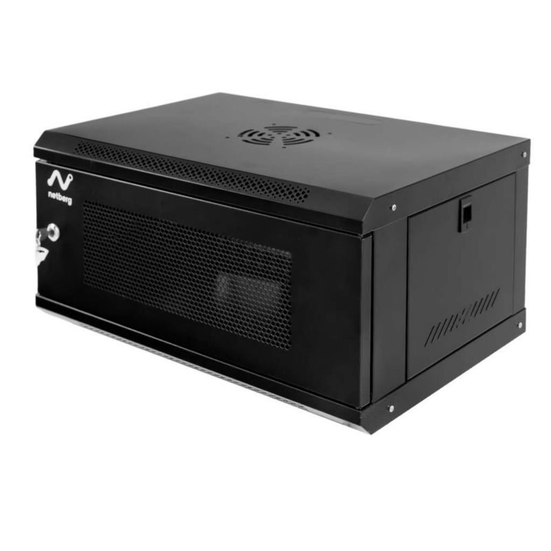 Szafa Netberg szafka Rack 19" 6U 300x600mm serwerowa na elektronikę wisząca drzwi perforowane czarna 1szt.