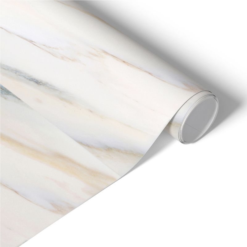 Samoprzylepna Okleina Meblowa Tulup 65x130 cm Jasny marmur Do Sypialni I Garderoby 1 rol.