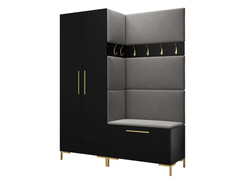 Garderoba MIRJAN 24 Zilion I czarny + szary 1 kpl.