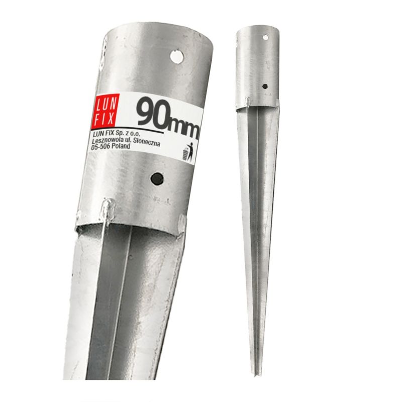 Podstawa słupa Lun Fix do gruntu wbijana okrągła 9x75cm 1szt.