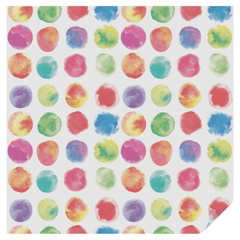 Folia Mrożona Witraż Tulup 100x100 cm Naklejka Maskująca Szybę Barwne akwarelowe kółka nowoczesny styl 1 rol.