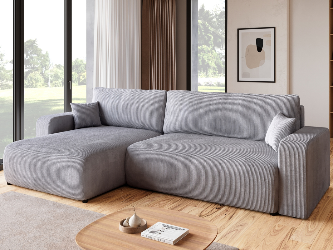 Szara rogówka rozkładana z funkcją spania i pojemnikiem PUMI XL