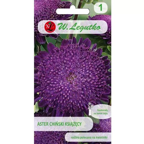 1 szt, Aster ksiazecy fioletowy - Nasiona: Ilość w opakowaniu: 1 g