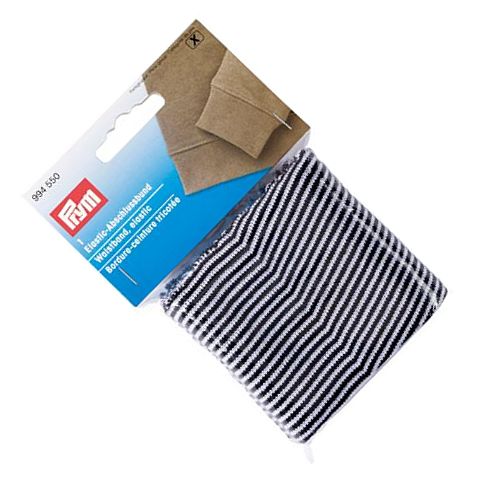 elastyczny ściągacz do bluz i swetrów /dół biało - czarny PRYM 994550 .