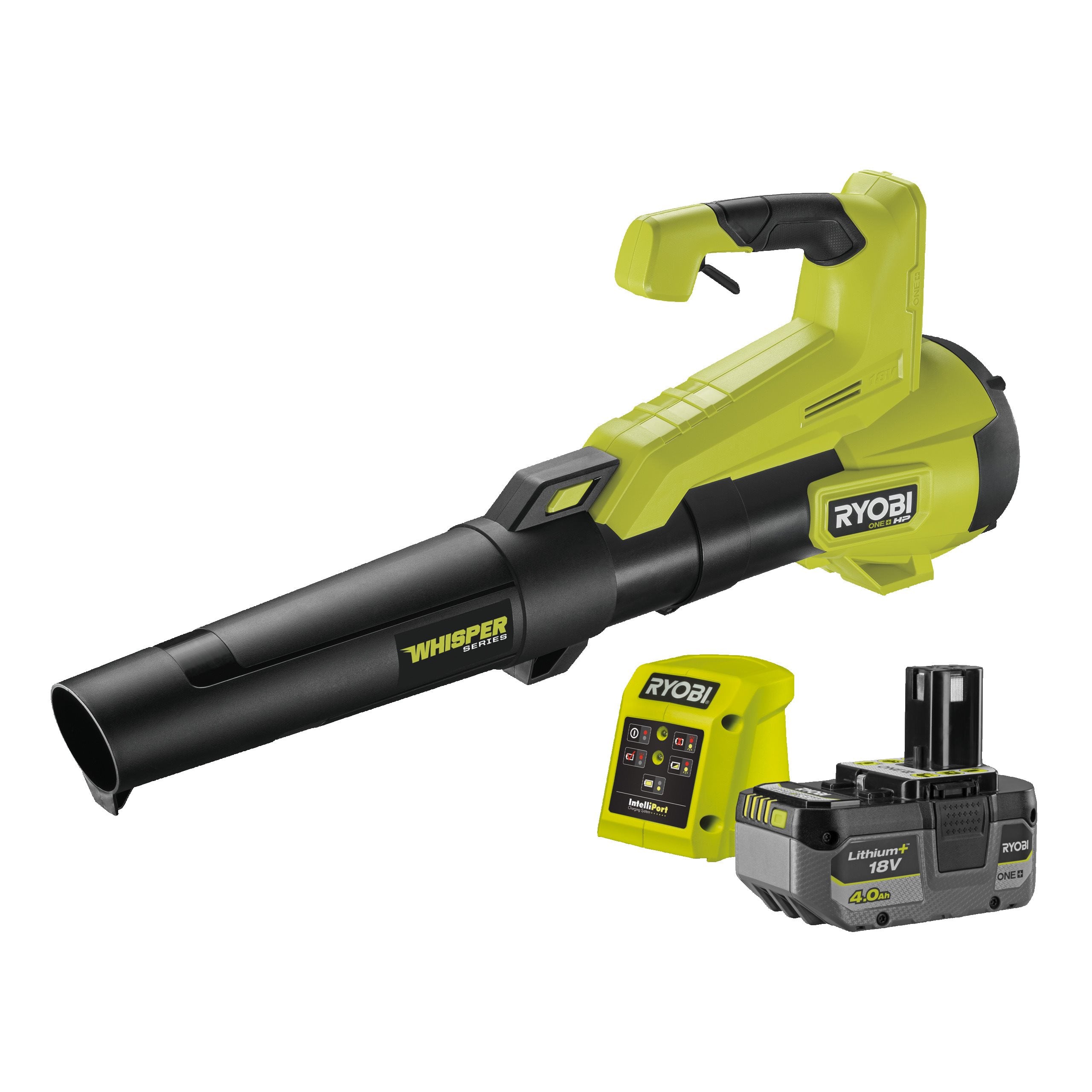 Dmuchawa bezszczotkowa WHISPER 18V ONE+ w zestawie z akumulatorem 4.0 Ah i ładowarką