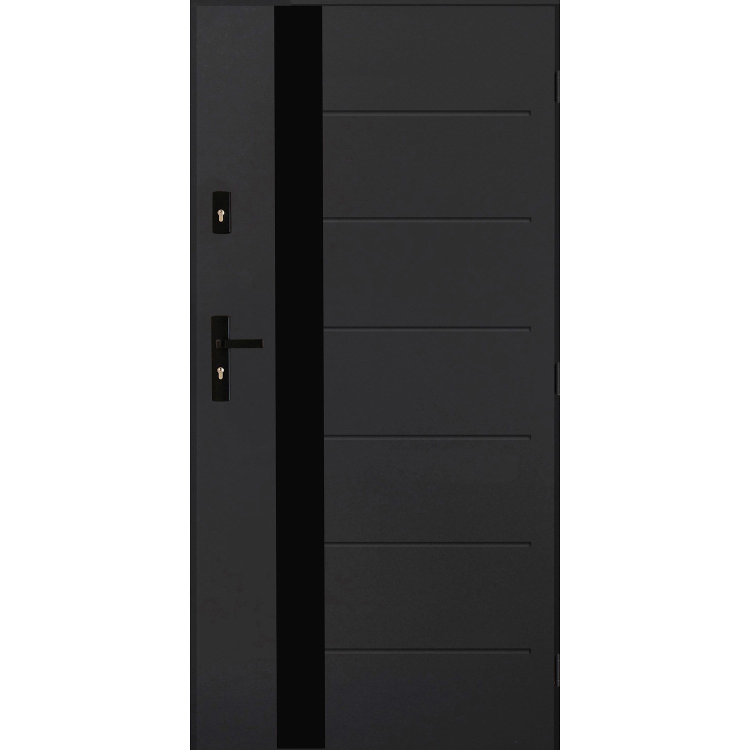 Pantor Drzwi zewnętrzne stalowe Alicante antracyt 80P