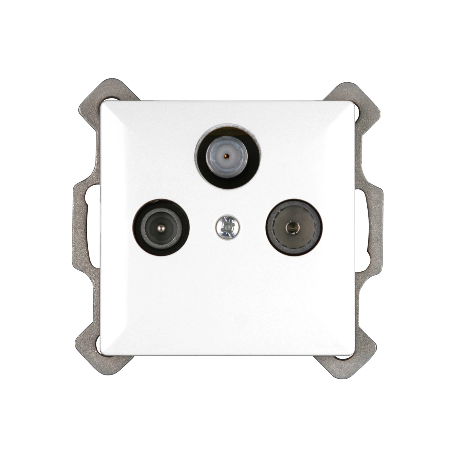 Gniazdo Perła RTV/SAT białe