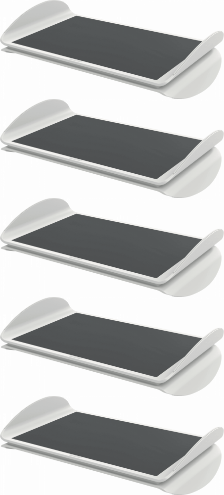 5x Podnóżek ergonomiczny Leitz Ergo, 508x135x300 mm, szary