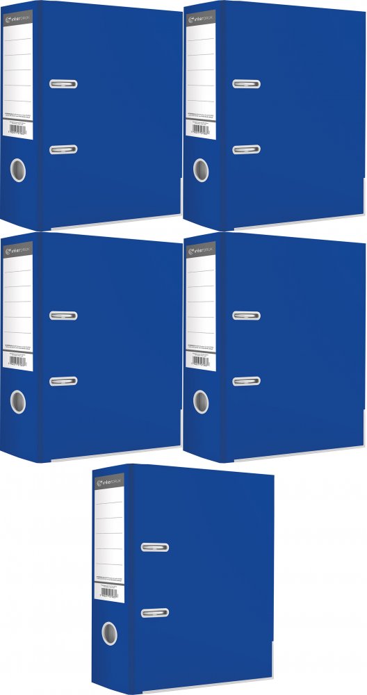 5x Segregator A4 Interdruk, 75mm, niebieski