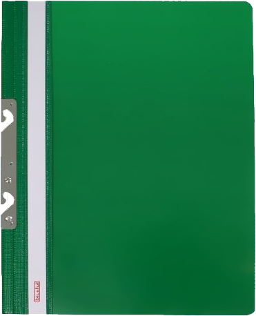 Skoroszyt plastikowy hakowy Biurfol, twardy, A4, do 200 kartek, zielony