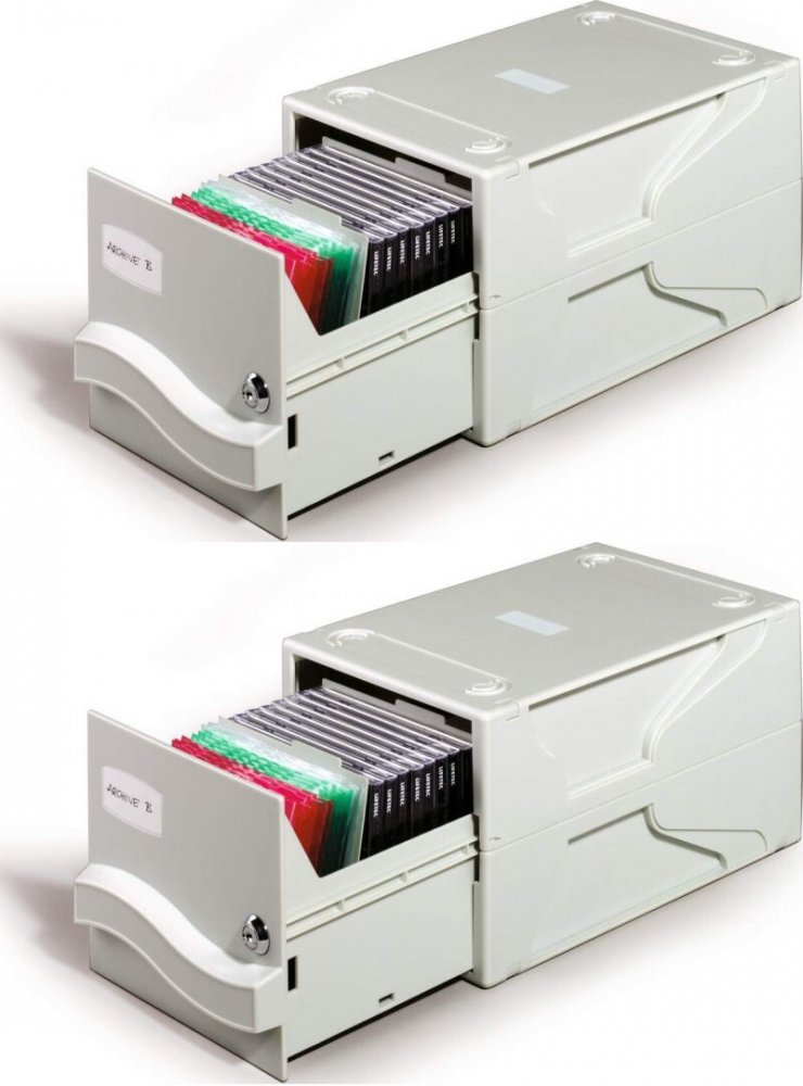2x Pudełko na płyty CD Durable Multimedia Box, 325x195x165mm, szary